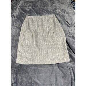 Linda Allard Ellen Tracy Skirt Womens Gray wool Blend Occasions Size 2
